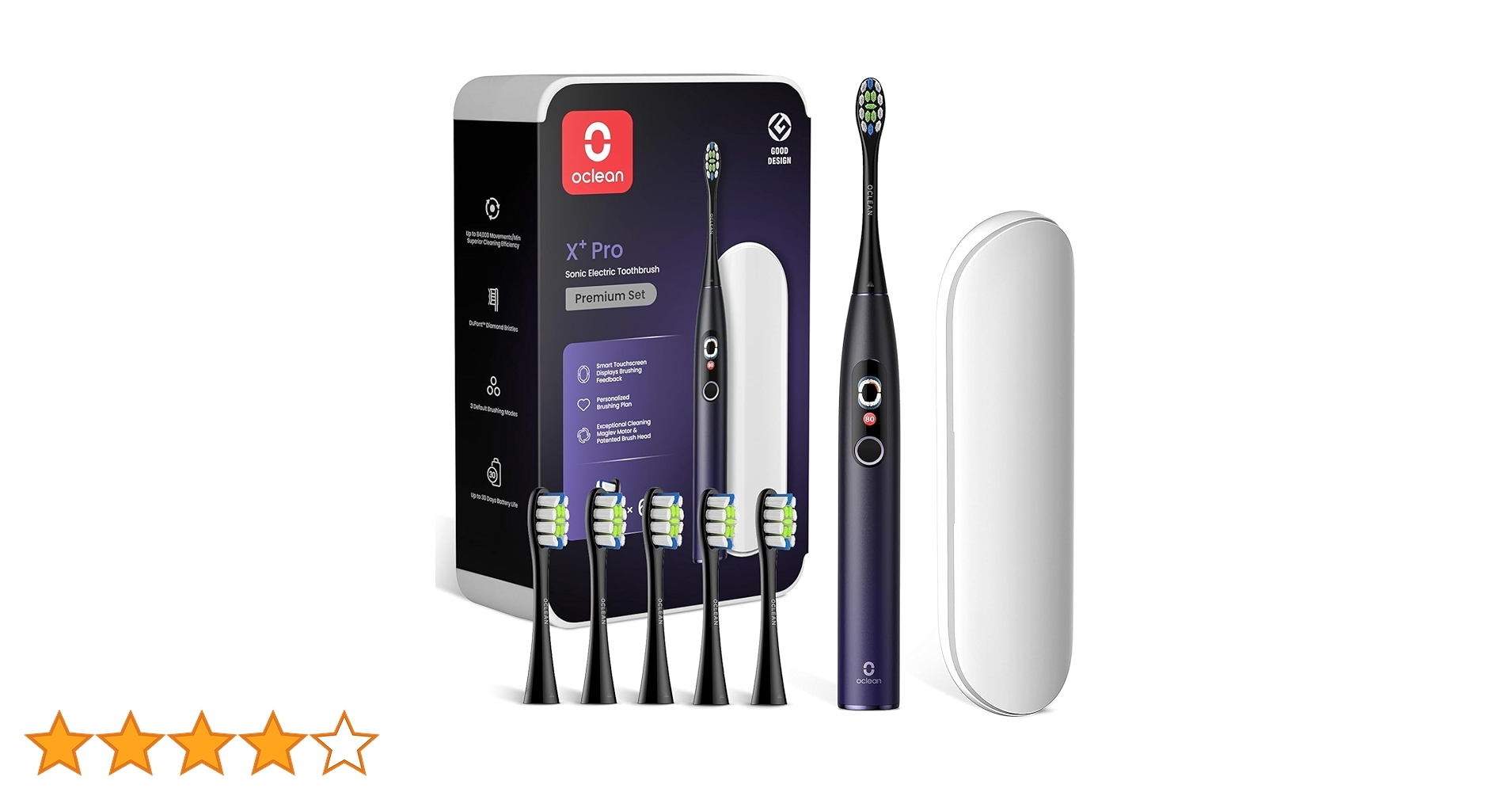 oclean 電動歯ブラシ X Pro Premium 替えブラシSet 新品 OCLEAN XPRO 進化型電動歯ブラシ タッチパネル＆液晶搭載 毎回の